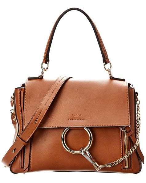 chloe faye bag small brown|chloe faye small shoulder bag.